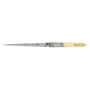 Dr. Slick Dubbing Loop Tweezer, 7.25″, Self Closing, Inch and Centimeter Scale, Gold  Satin, Straight – DLT
