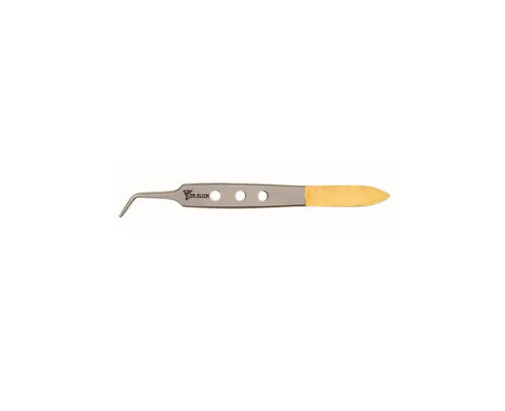 Dr. Slick Bishop Tweezer, 4″, Gold Satin, Straight or Curved – FB(C)4G