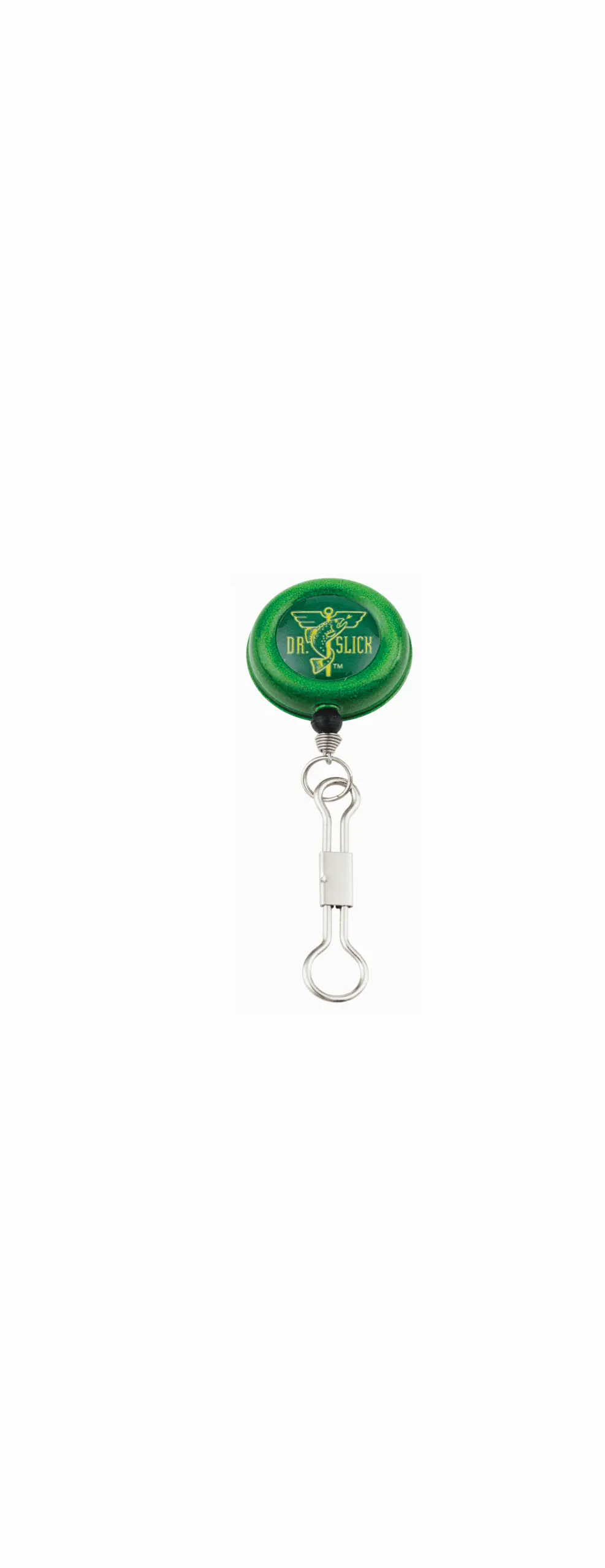 Dr. Slick Pin-On-Reel, Black or Green, Steel Cord, Swivel, O, or 8 Ring – RIS….