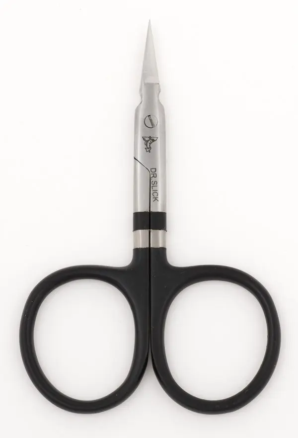 Dr. Slick Arrow Scissor, 3-1/2″, TC, Black Loops, Straight (Tungsten/Carbide)-SA35TCBL