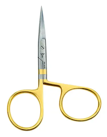 Dr. Slick All Purpose Scissor, 4″, Twisted Loop, Gold Loops, Straight – SAP4GTW