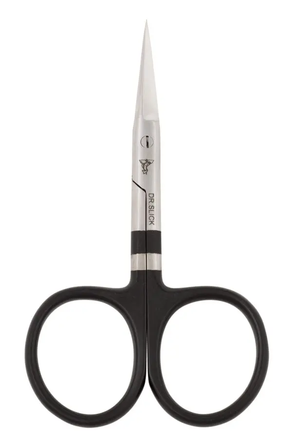 Dr. Slick All Purpose Scissor, 4″, TC, Black Loops, Straight (Tungsten/Carbide)-SAP4TCBL
