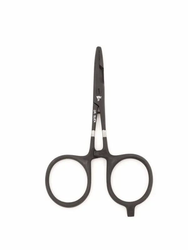 Dr. Slick Scissor Clamp, 4″, Gold Loops or Black, Straight or Curved, 1/2