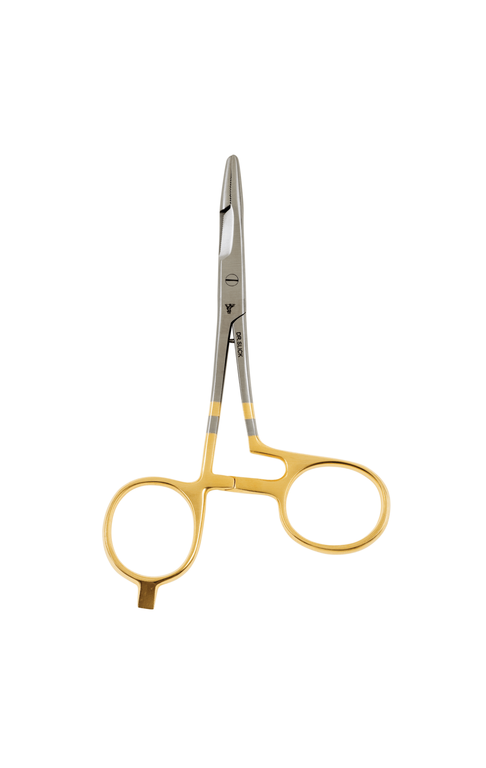 Dr. Slick Twisted Loop Scissor Clamp 5-1/2″, Gold Loops, Straight (1/2) – SNH55GTW