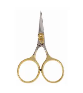Dr. Slick Hair Razor Scissor, 4-1/2″, Gold Loops, Adjustable Tension, Straight – SR45G