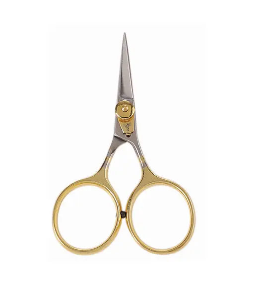 Dr. Slick Hair Razor Scissor, 4-1/2″, Gold Loops, Adjustable Tension, Straight – SR45G