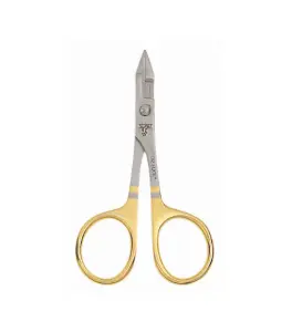 Dr. Slick Scissor Clamp/Barb Crusher, 4-3/4″, Gold or Black Loops, Straight