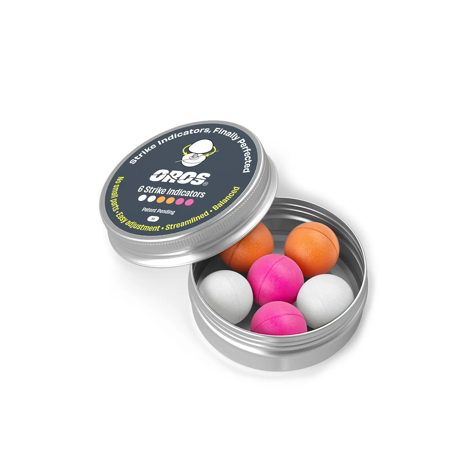 Oros Strike Indicators, 6pcs in Aluminium Jar