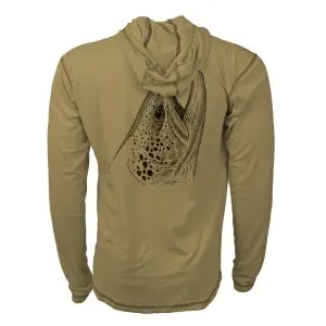 RepYourWater Hooded Sun Shirt, Merino Breeze, Rising Brown