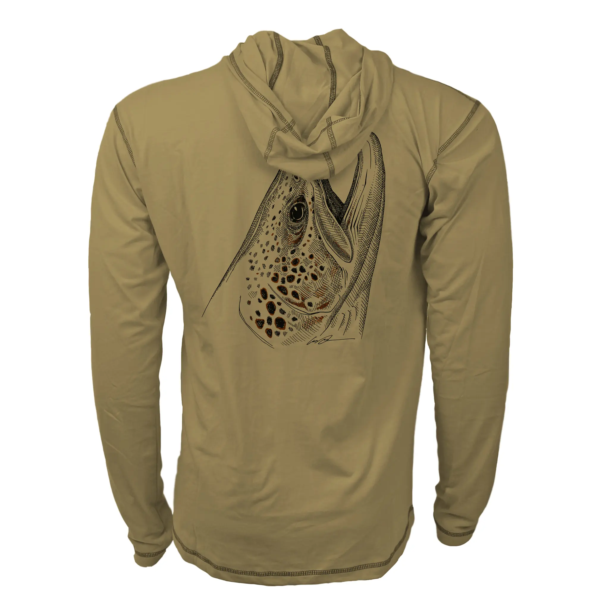 RepYourWater Hooded Sun Shirt, Merino Breeze, Rising Brown