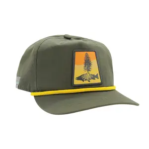 RepYourWater Brimmed Hat, 5 Panel, Unstructured, Fly Fishing Roots