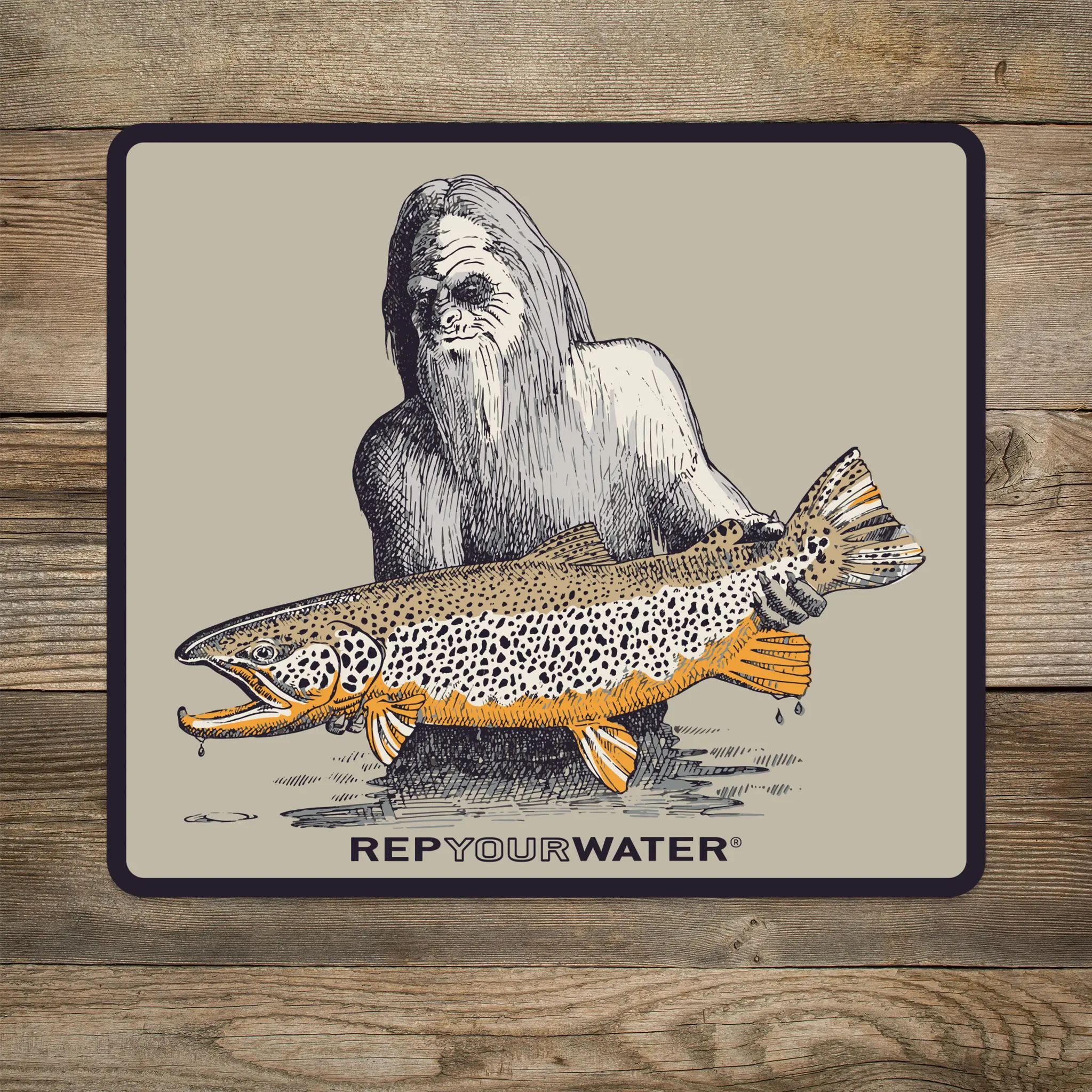 RepYourWater Sticker, Hero Squatch