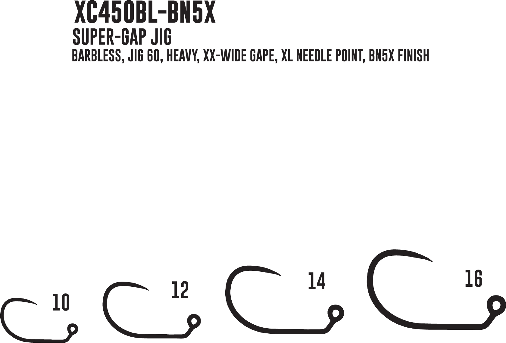 Umpqua X-Series hook XC 450BL-BN5X (25pack) WG Jig - Image 2