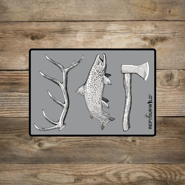 RepYourWater Sticker, Hunt Fish Camp Medium
