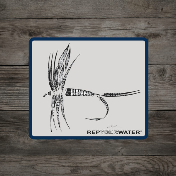 RepYourWater Sticker, Feather Dry Fly