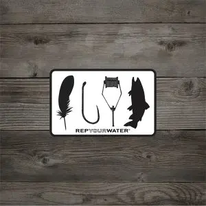RepYourWater Sticker, Fly Tyer