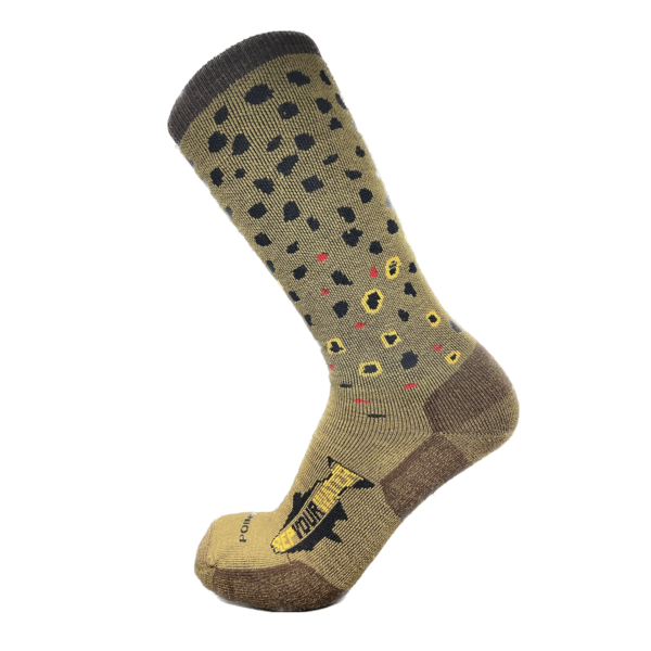 RepYourWater Socks Merino Blend Mid Weight, Brown Trout