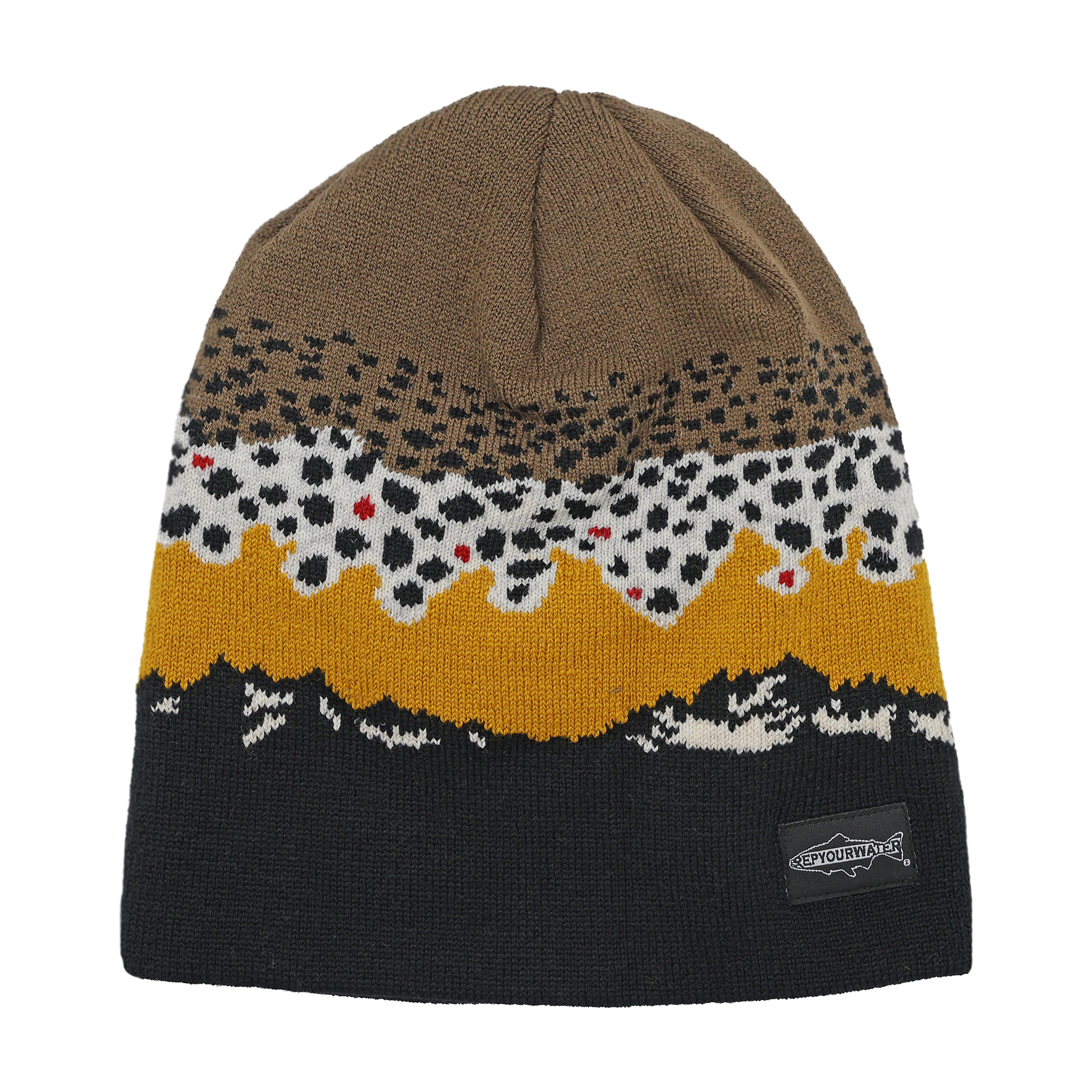 RepYourWater Knit Hat Brown Trout Mountains
