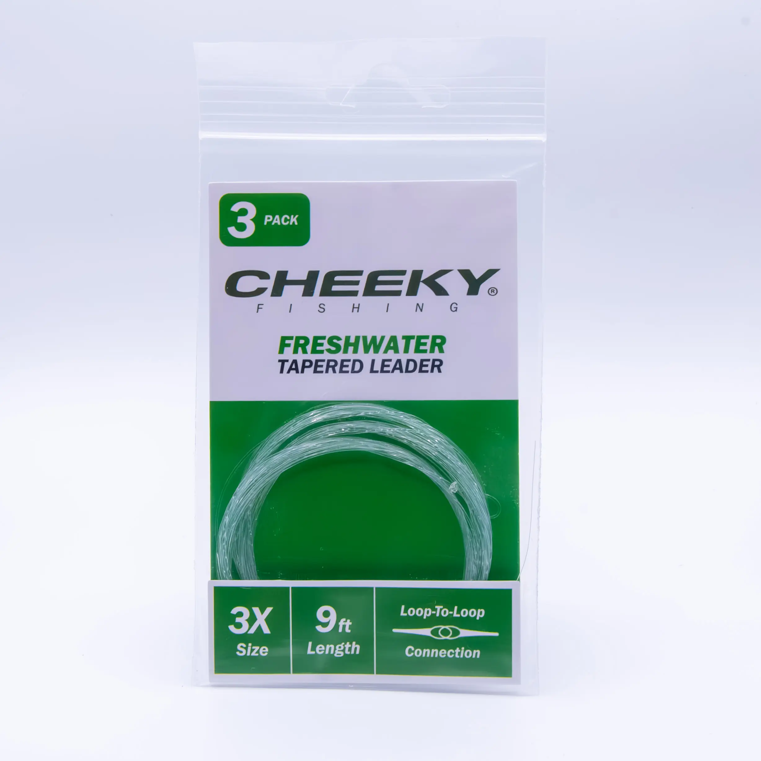 Cheeky Freshwater Leader 3-Pack, 9ft