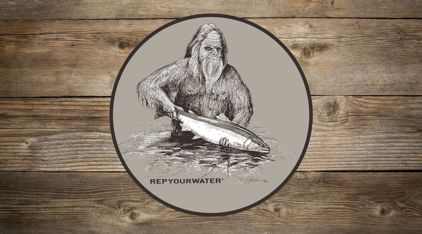 RepYourWater Sticker, Squatch and Release