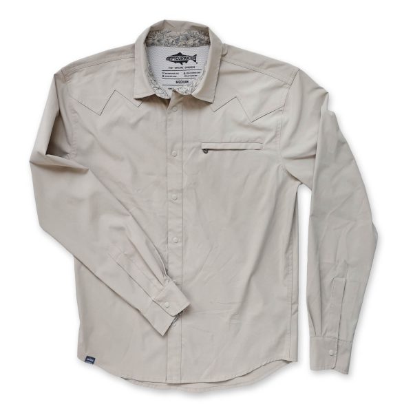 RepYourWater Long Sleeve Buttondown Shirt, Wellfleet, Fog Grey