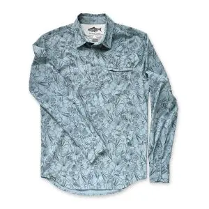 RepYourWater Long Sleeve Buttondown Shirt, Wellfleet, Sea Floor