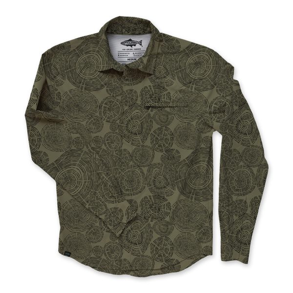 RepYourWater Long Sleeve Buttondown Shirt, Wellfleet, Tree Rings