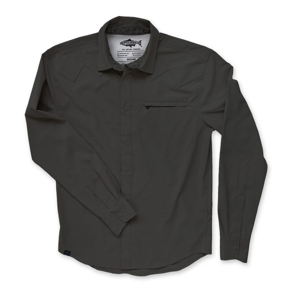 RepYourWater Long Sleeve Buttondown Shirt, Wellfleet, Volcanic Sand