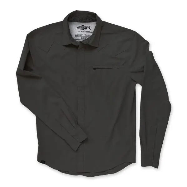 RepYourWater Long Sleeve Buttondown Shirt, Wellfleet, Volcanic Sand