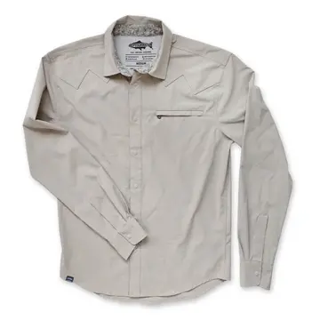 RepYourWater Long Sleeve Buttondown Shirt, Wellfleet, Fog Grey