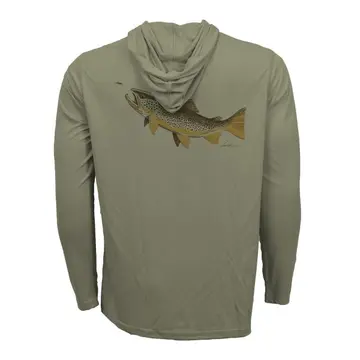RepYourWater Hooded Sun Shirt, ECO50, Hungry Brown